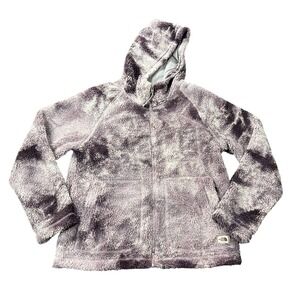 The North Face Ridge Women's Small Sherpa Fleece Hoodie Jacket Purple Full Zip